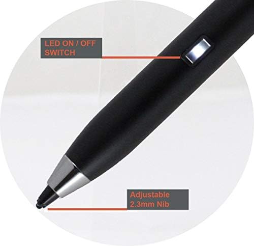 Broonel Black Point Point Digital Active Stylus Pen תואם ל- Trekstor Primebook P15 | Trekstor Surflook A15